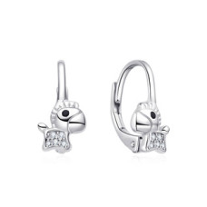 Stříbrné dívčí náušnice koníčci