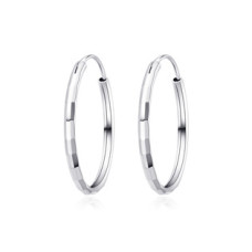 Drobné stříbrné náušnice kruhy 16 mm