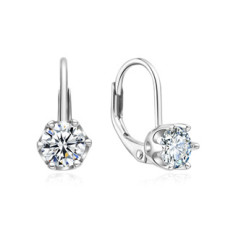 Stříbrné dámské náušnice se zirkony