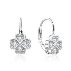 Stříbrné náušnice čtyřlístky