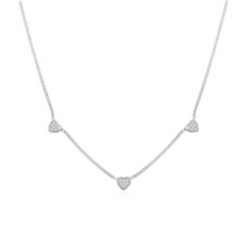 Střibrný náhrdelník se srdíčky