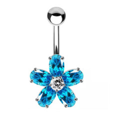 Stříbrný piercing do pupíku