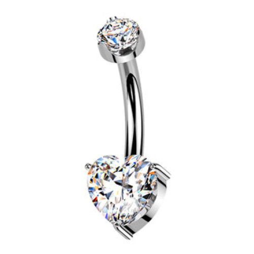 Luxusní piercing do pupíku s Moissanity 1.00ct, TITAN Luxusní piercing do pupíku s Moissanity 1.00ct, TITAN