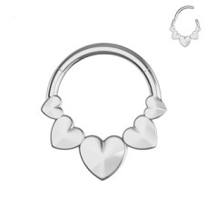 Piercing segment kuh se srdíčky TITAN