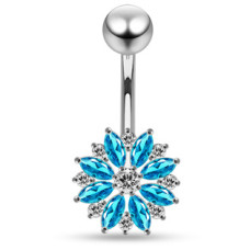 Stříbrný piercing do pupíku