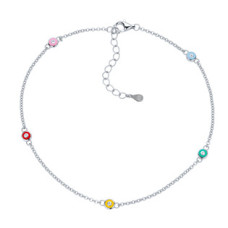 Stříbrný náramek na nohu