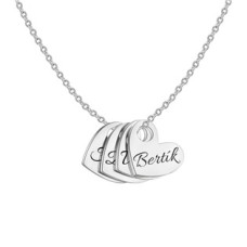 Personalizovaný ocelový náhrdelník se srdíčky