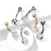 Zlacený piercing do pupíku srdce Zlacený piercing do pupíku srdce