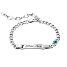 Personalizovaný ocelový náramek s destičkou