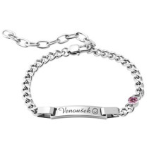 Personalizovaný ocelový náramek s destičkou