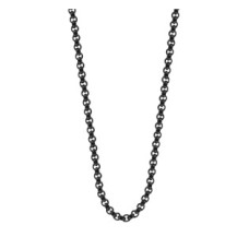 Černý ocelový řetízek ROLO délka 45 cm, šíře 2 mm
