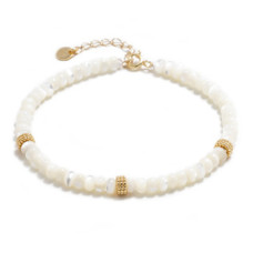 Náramek přírodní perleť, stříbro AG925