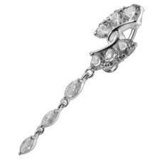 Stříbrný piercing do pupíku