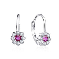 Stříbrné dívčí náušnice kytičky