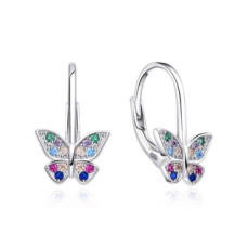 Stříbrné náušnice motýlci