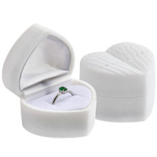 Dárková krabička semiš - srdce s křídly