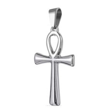 Ocelový přívěsek kříž života