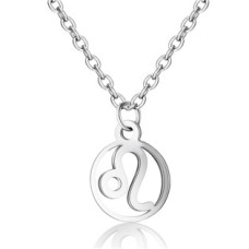 Ocelový řetízek s přívěškem znamení lev