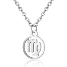 Ocelový řetízek s přívěškem znamení panna