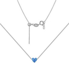 Stříbrný náhrdelník srdíčko opál