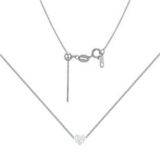 Stříbrný náhrdelník srdíčko opál