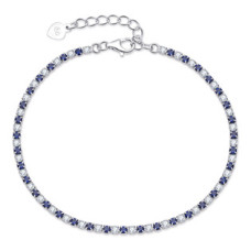 Stříbrný štrasový tenisový náramek