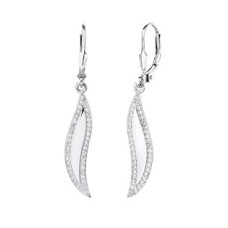 Visací stříbrné náušnice se zirkony