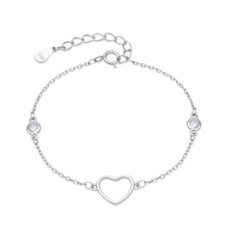 Dětský stříbrný náramek se srdíčkem