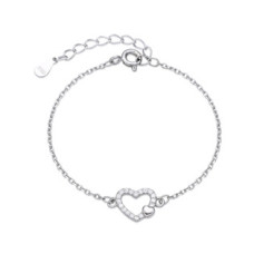 Dětský stříbrný náramek srdce