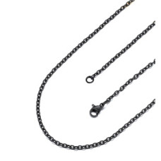 Očkový řetízek černý, tl. 2 mm, délka 60 cm