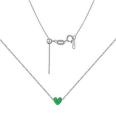 Stříbrný náhrdelník srdíčko opál