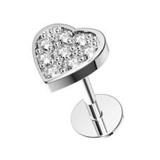 Labreta - piercing do brady srdíčko