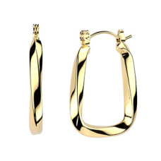 Zlacené ocelové náušnice kroucené