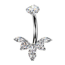 Luxusní piercing do pupíku - TITAN