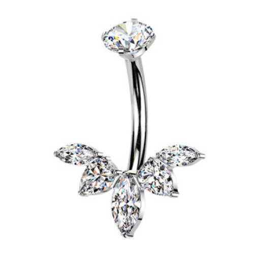 Luxusní piercing do pupíku - TITAN Luxusní piercing do pupíku - TITAN