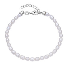 Stříbrný náramek s přírodními perličkami