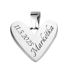 Personalizovaný ocelový přívěsek srdce