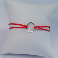 Černý textilní náramek kolečko, Ag 925