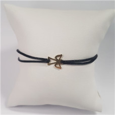 Červený textilní náramek andílek, Ag 925