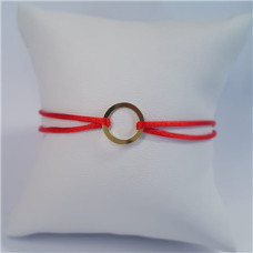 Černý textilní náramek kolečko, Ag 925