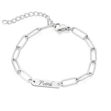 Personalizovaný ocelový náramek s destičkou