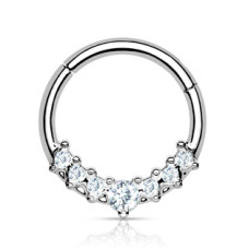 Ocelový piercing do nosu - tragus / helix / septum, 1,2 x 10 mm