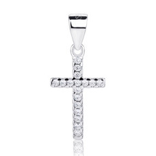 Drobný stříbrný přívěšek křížek