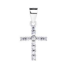 Drobný stříbrný přívěsek křížek