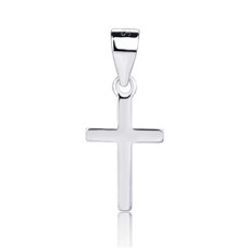 Drobný stříbrný přívěsek křížek