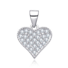 Stříbrný přívěšek srdíčko se zirkony