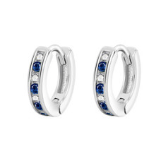 Stříbrné náušnice kroužky se zirkony