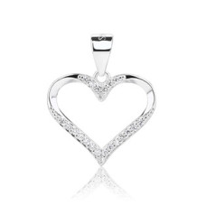 Stříbrný přívěšek srdíčko