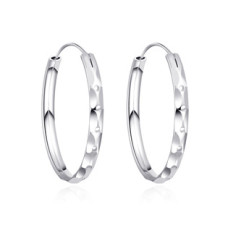 Stříbrné náušnice kruhy 30 mm