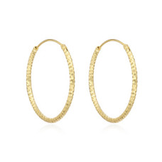 Zlacené stříbrné náušnice kruhy 45 mm